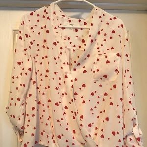 Dressy Top Heart Pattern